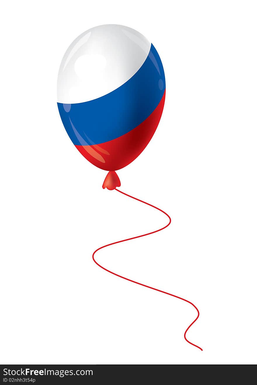 Balloon flag of Russia celebration