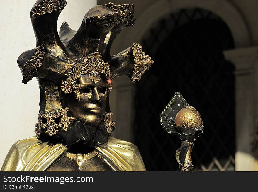 Venetian mask during venice carnivale