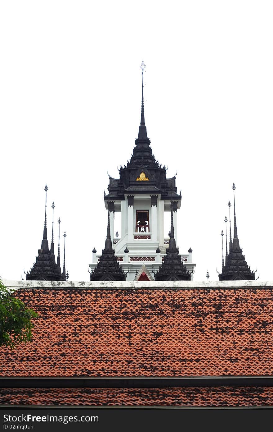 Thai traditional on temple s roof