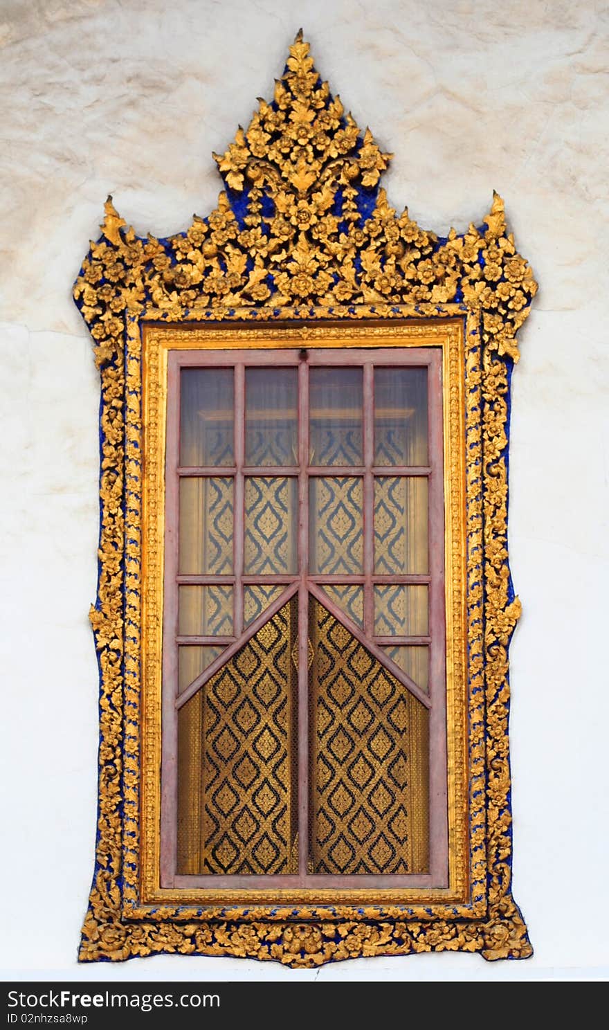 Ancient Construction window in the temple of thailand. Ancient Construction window in the temple of thailand