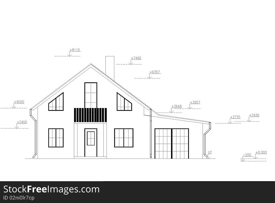 2D view on family house