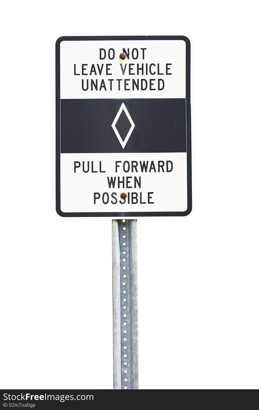 A white carpool lane sign cutout