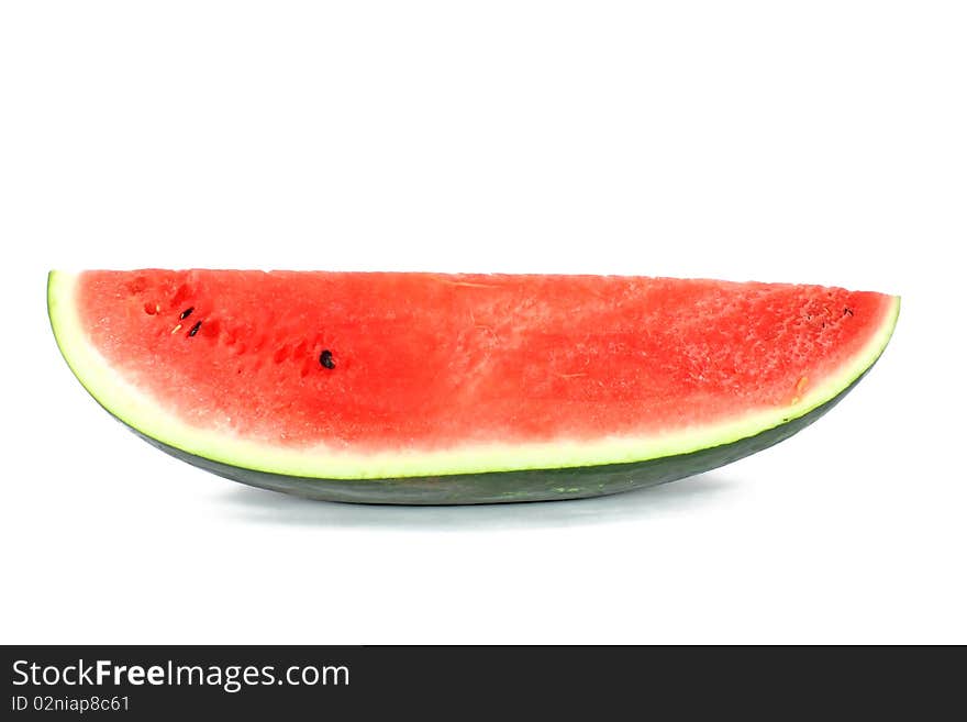 Piece of ripe watermelon isolated on white. Piece of ripe watermelon isolated on white