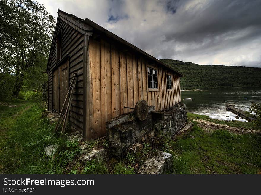 Old-fashioned norwegian fisherman shack. Old-fashioned norwegian fisherman shack