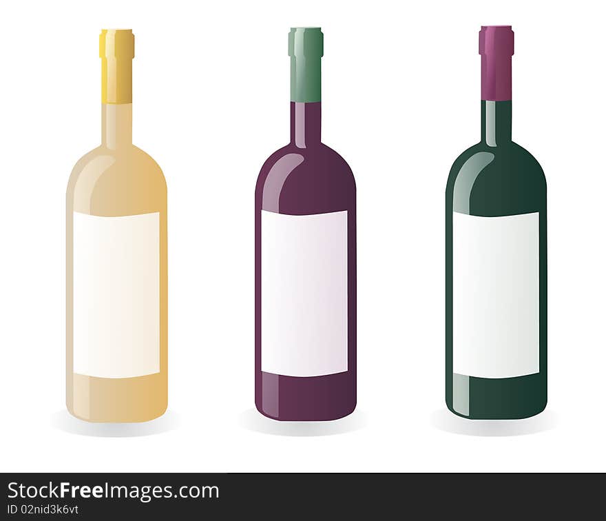 Three bottles of wine