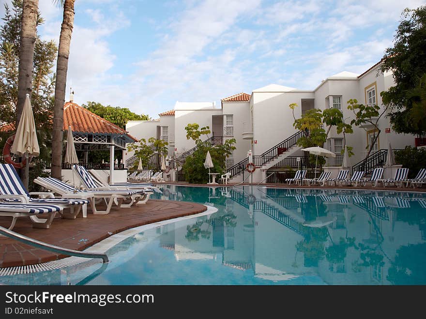 Swimming Pool Of Luxury Hotel