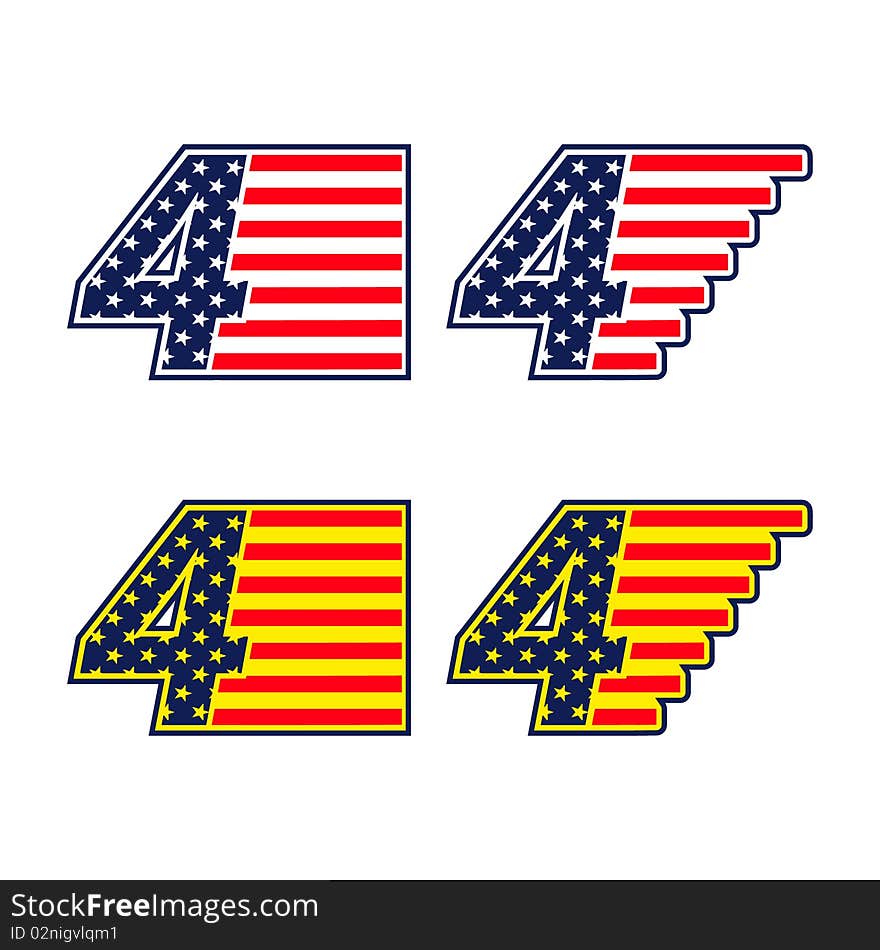 Independence Day. Vector Characters