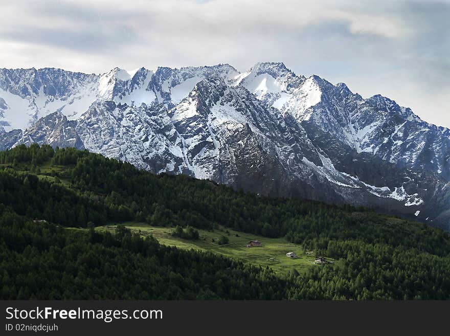 Farm in the alps