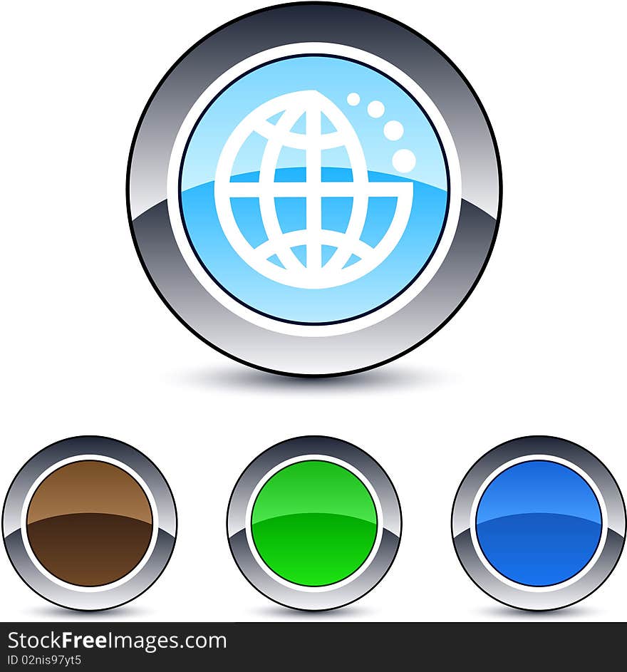 Planet glossy round web buttons. Planet glossy round web buttons.