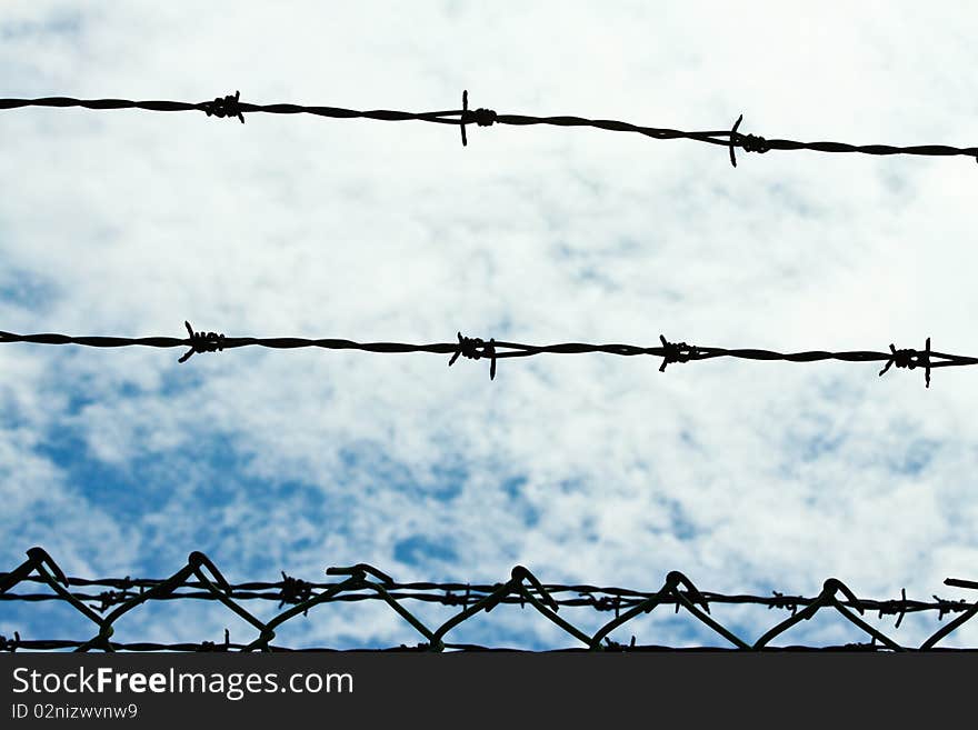 Barbed  wire in army area