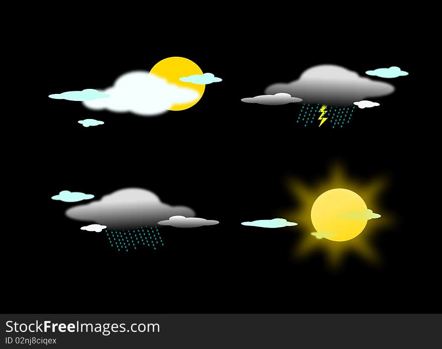 Image four condition of weather. Image four condition of weather