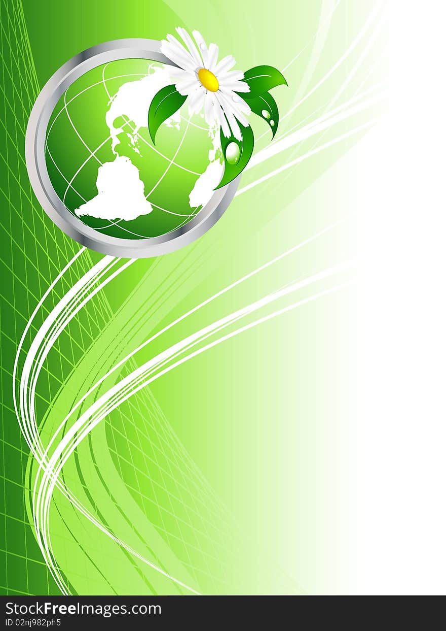 Environmental background with globe and copy space. Environmental background with globe and copy space