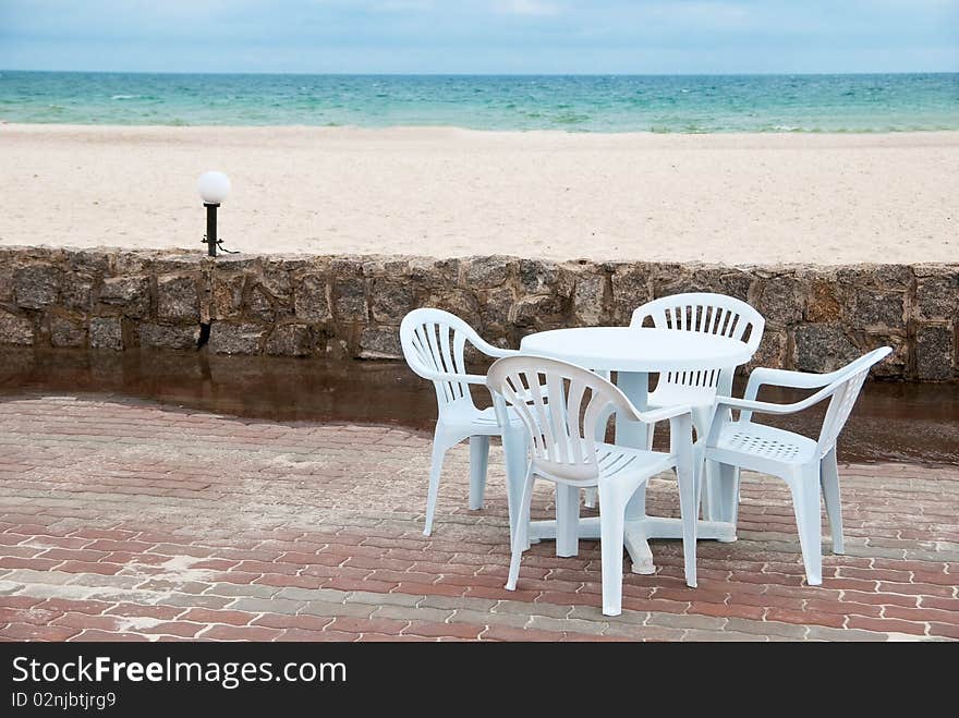 Table Near Sea