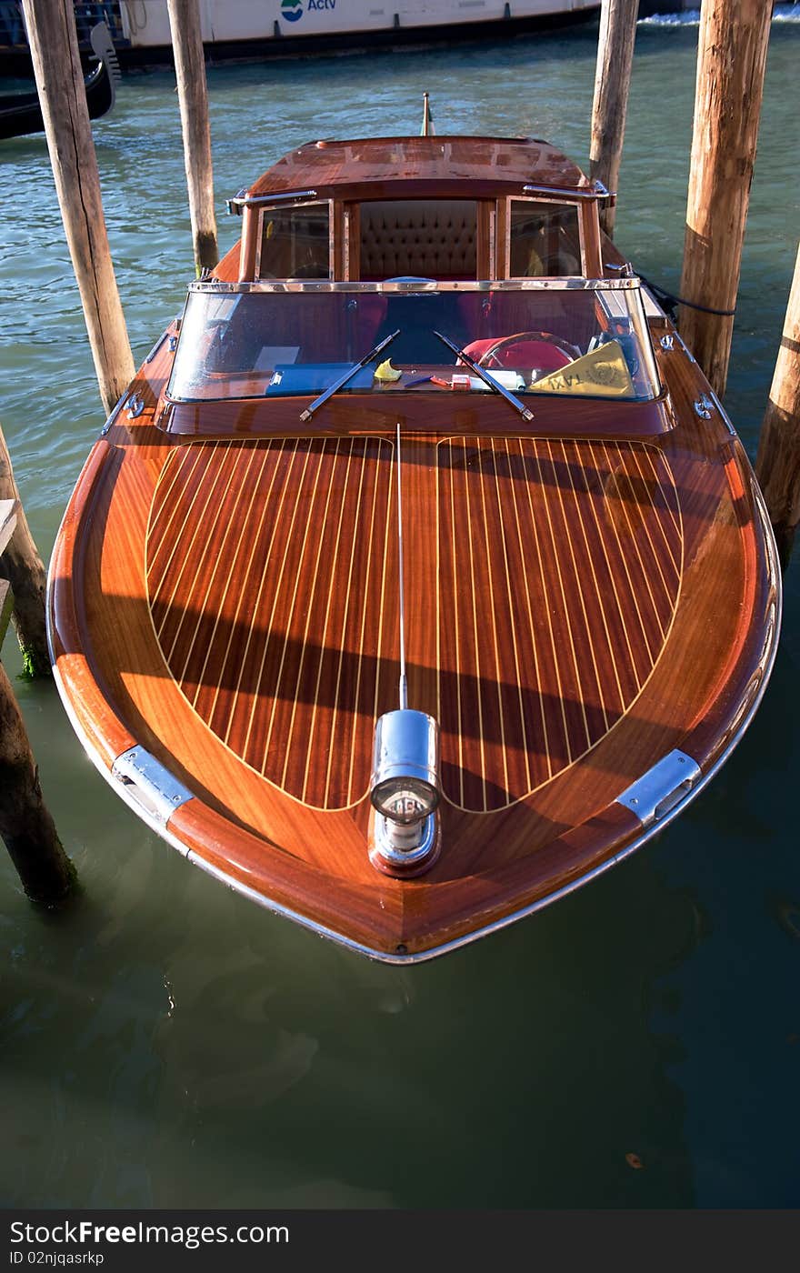 Water Taxi in a classic Venetian Scene