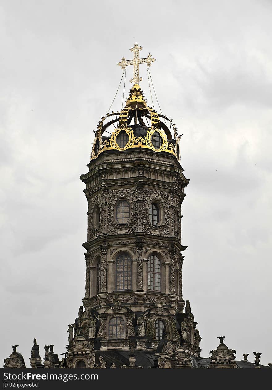 The top of the beautiful church. The top of the beautiful church