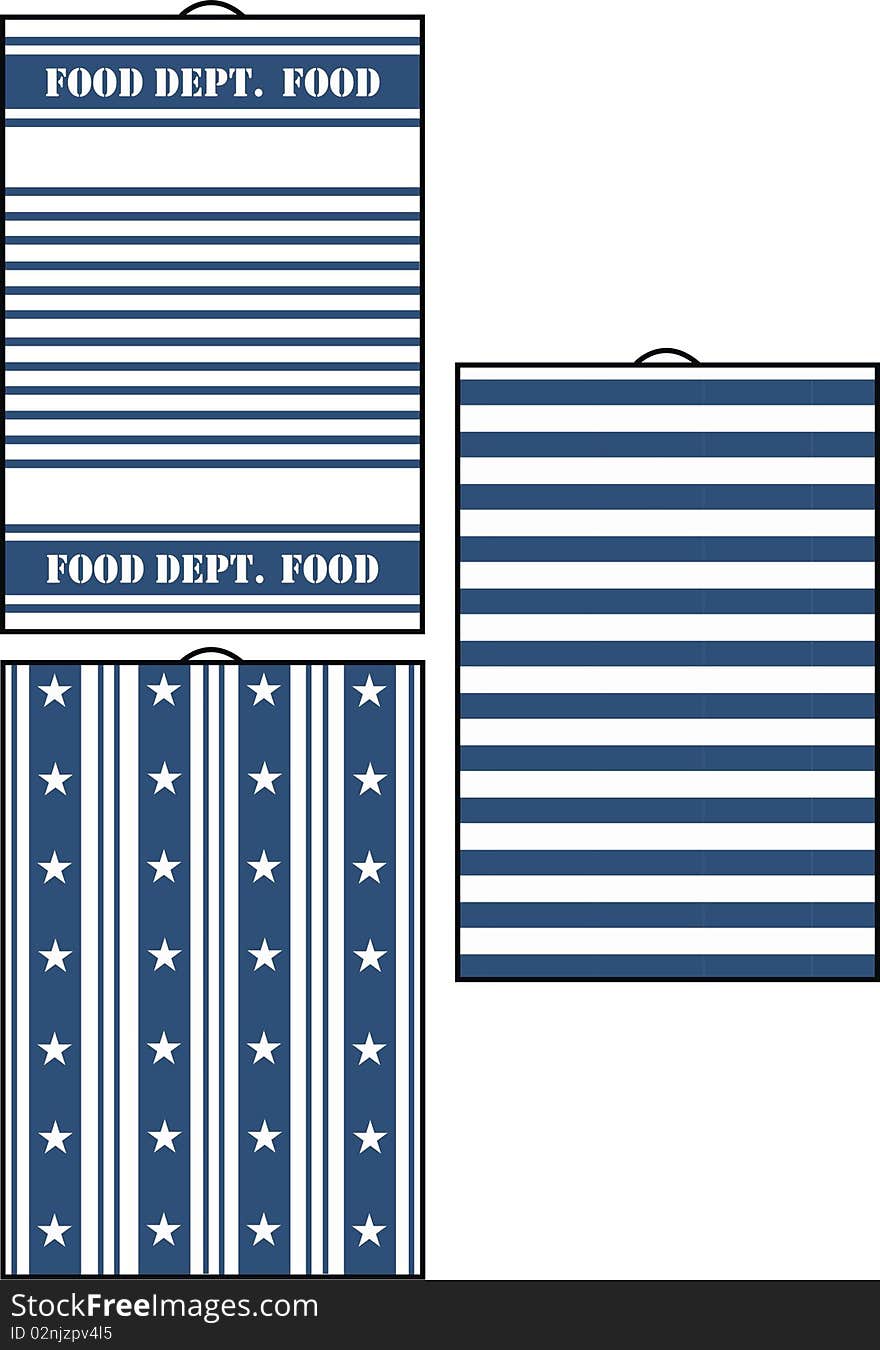 Three different kitchen towel pattern