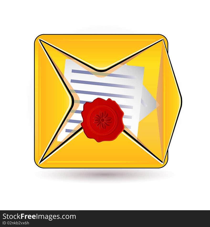 Document and wax icon