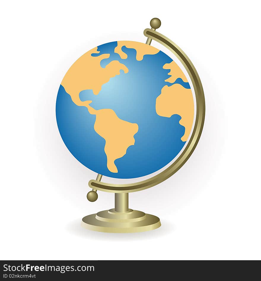 Globe icon isolated on white