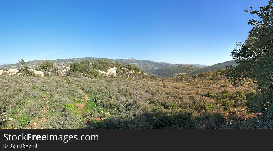 Mediterranean hills landscape