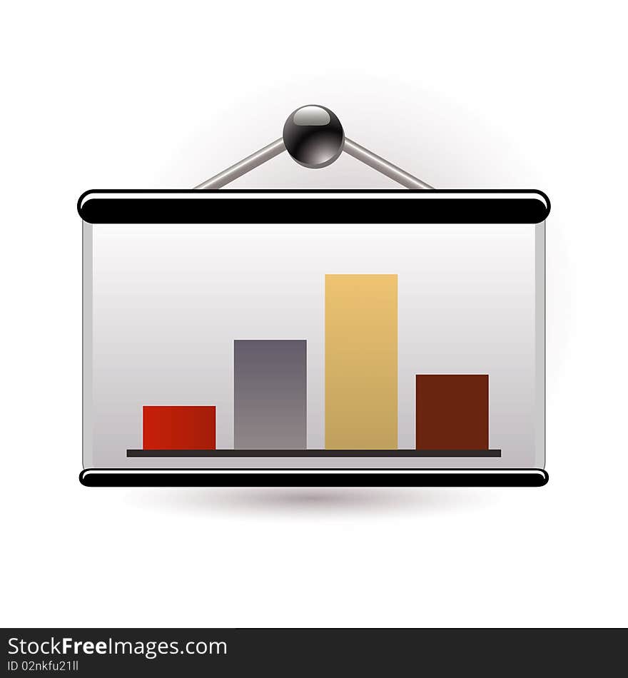 Statistic icon isolated on white