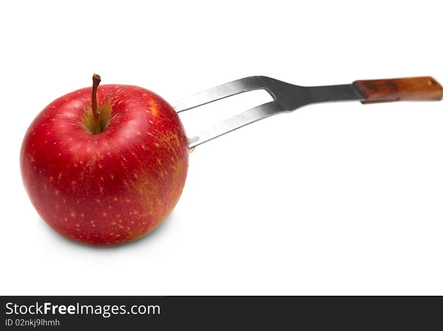 Apple on the fork