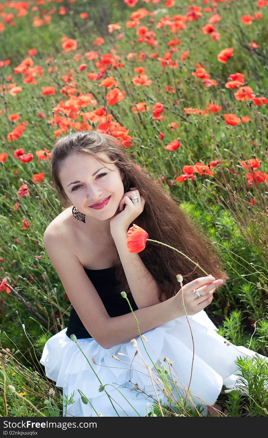 Girl in poppies