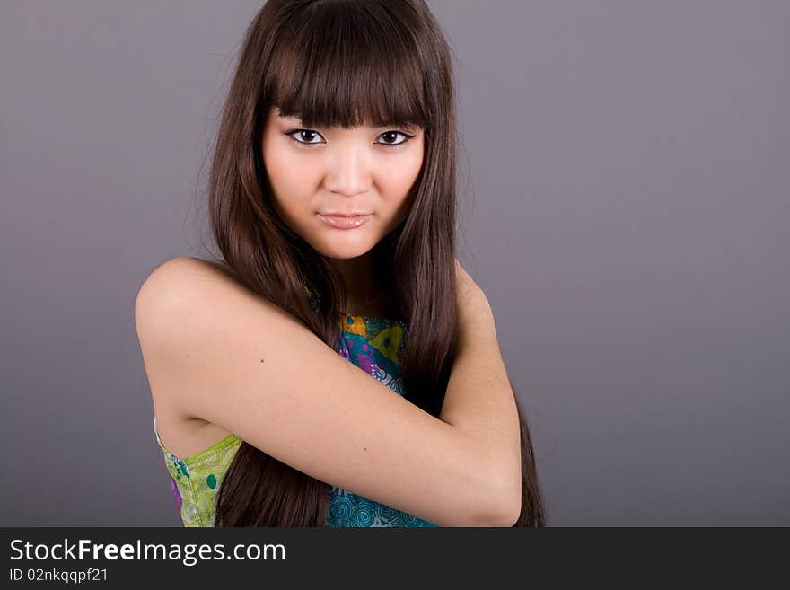 Closeup portrait of a beautiful woman. Closeup portrait of a beautiful woman