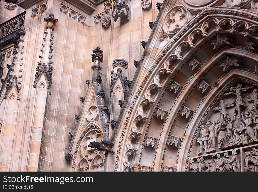 History Gothic exterior of a church in Prague, Czech Republic. History Gothic exterior of a church in Prague, Czech Republic