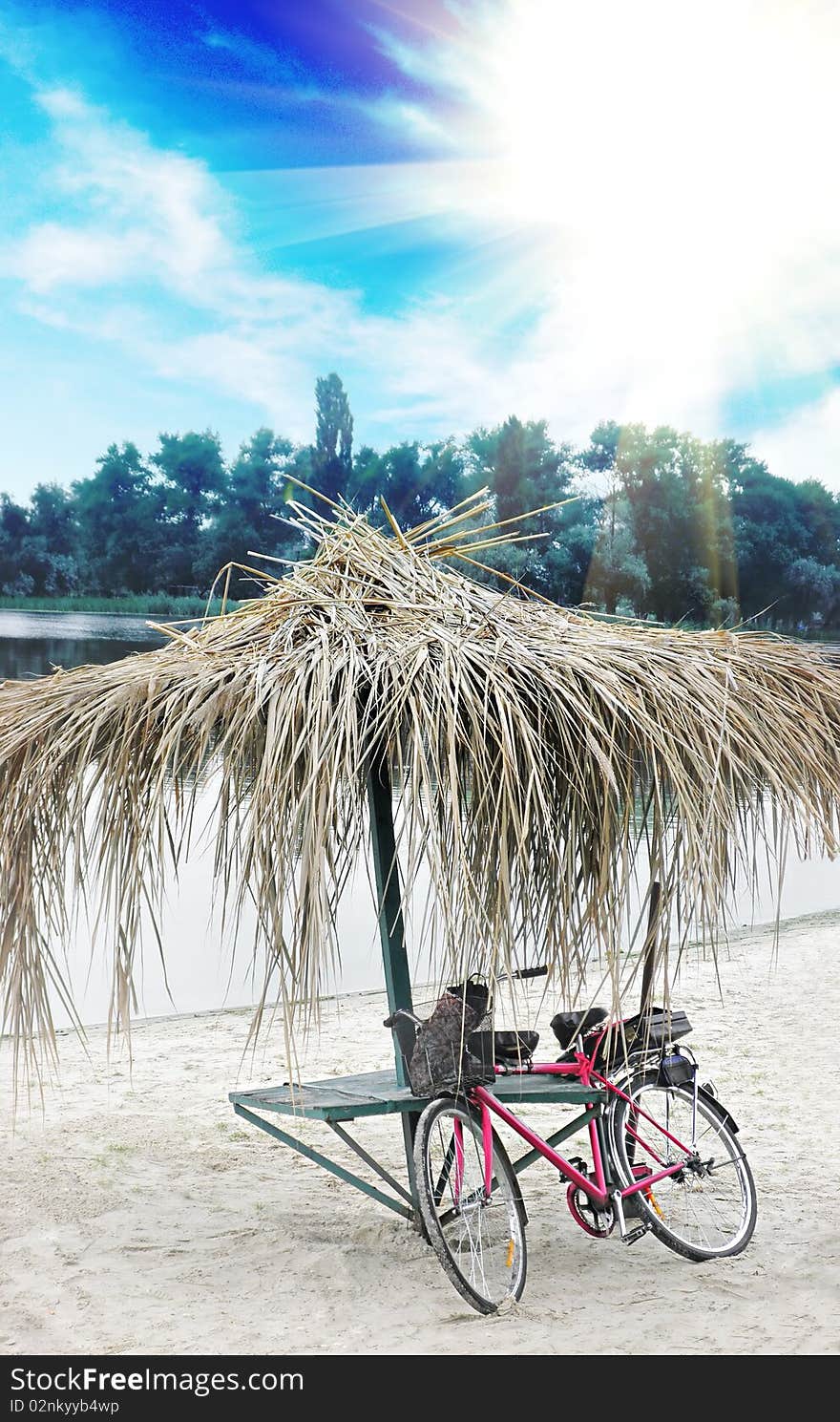 Bicycle on the river