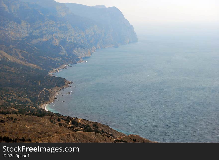 Kind to Black sea in area Balaklavy in spring