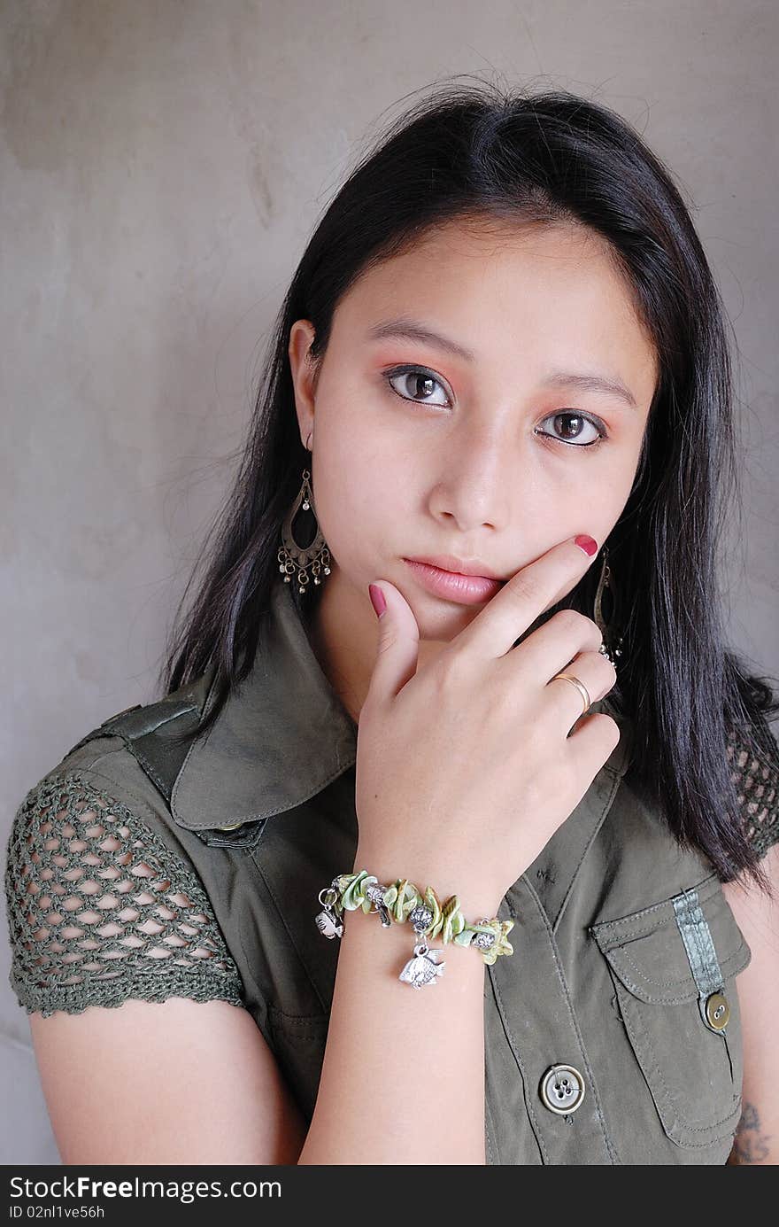 PORTRAIT OF A NORTH-EAST INDIAN WOMAN