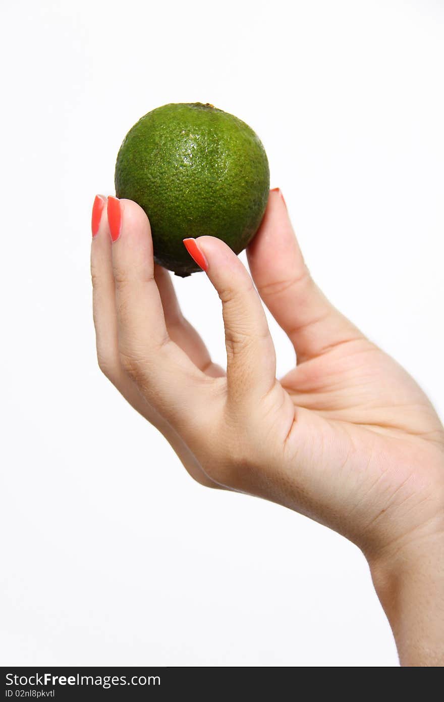 Holding up a lime