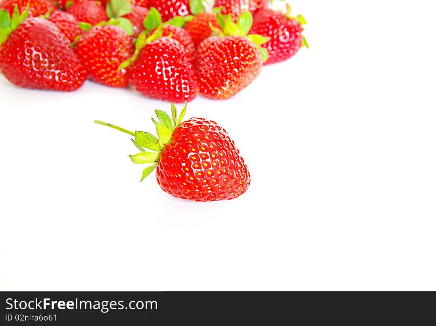 Strawberries isolated over white background. Strawberries isolated over white background