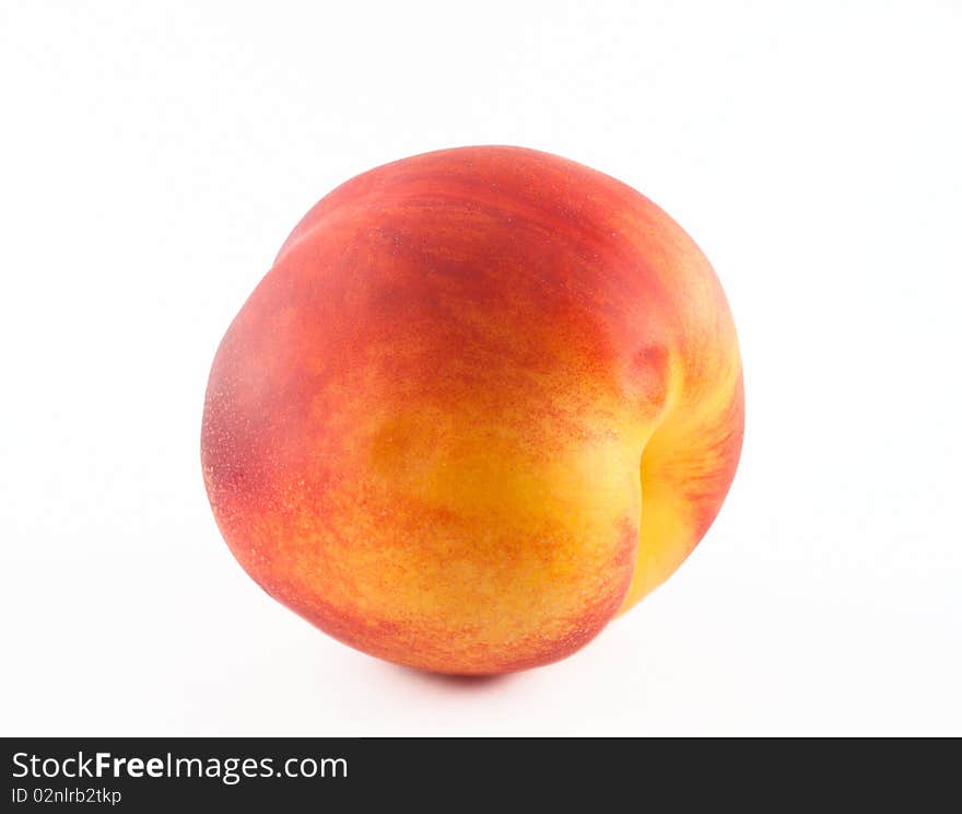 Fresh Juicy Nectarine isolated on white background. Fresh Juicy Nectarine isolated on white background