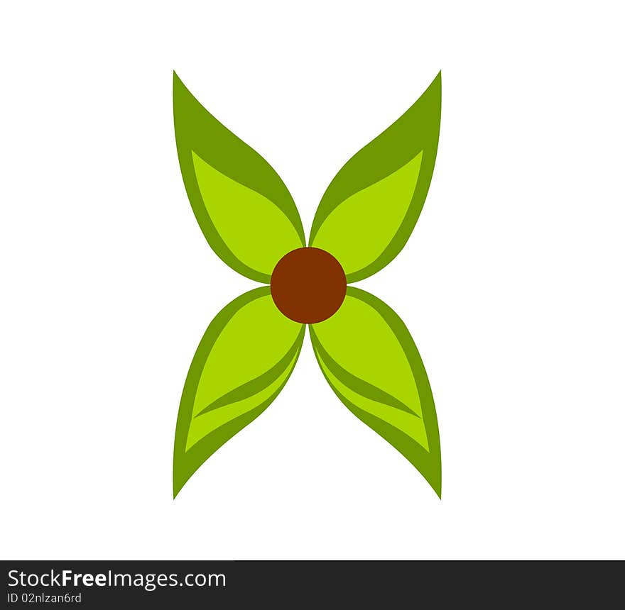 Green flower logo