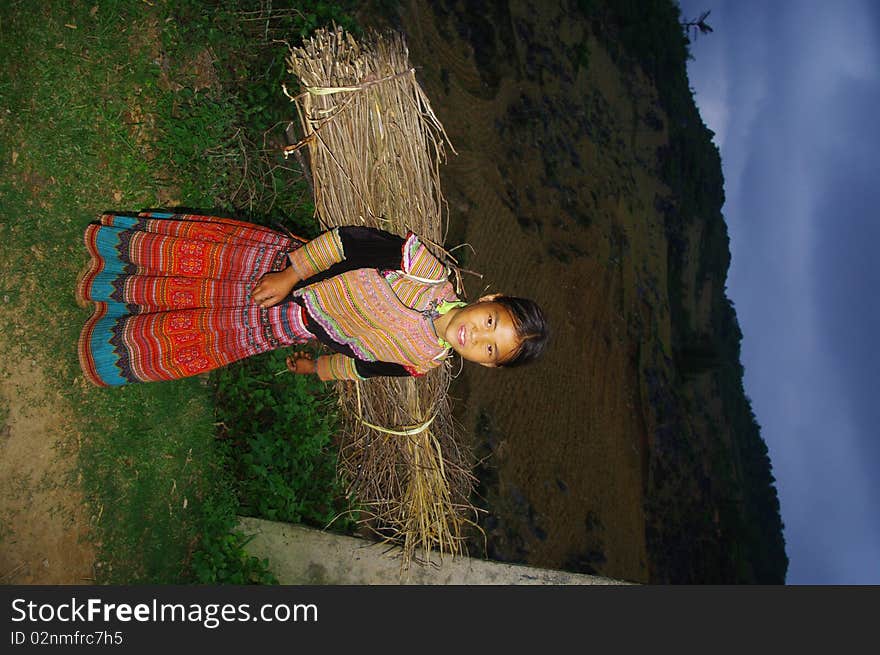 Hmong girl in the night