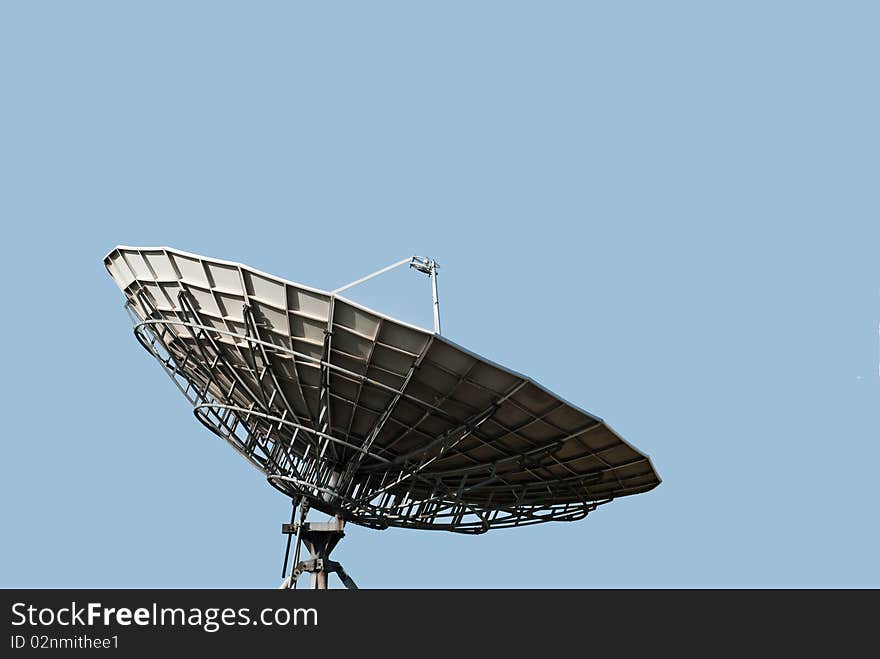 Satellite dish and blue sky