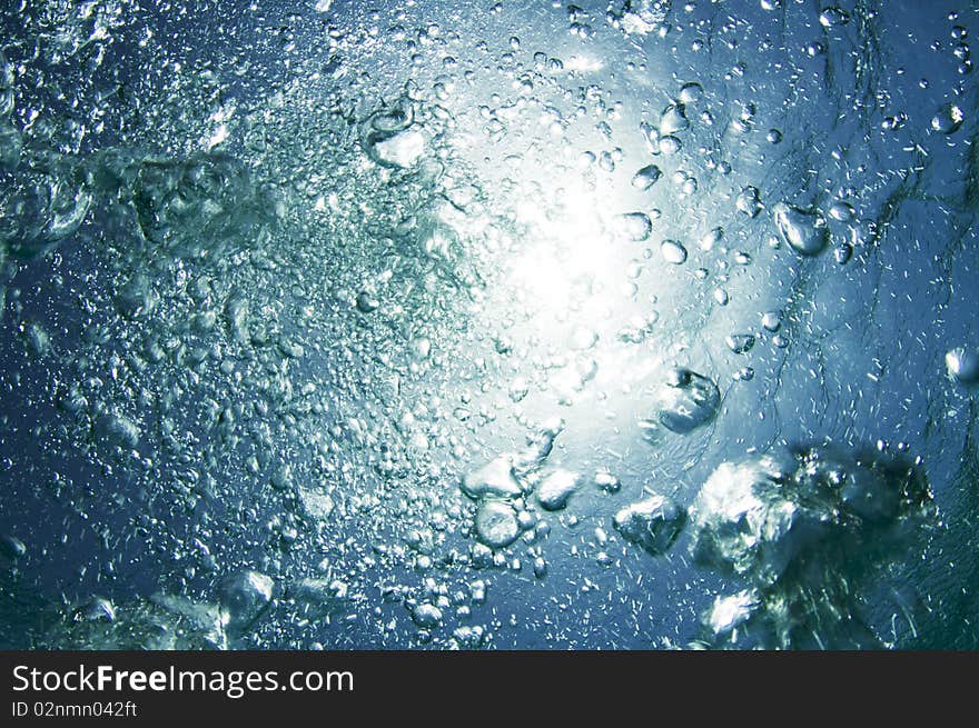 Water texture with bubbles