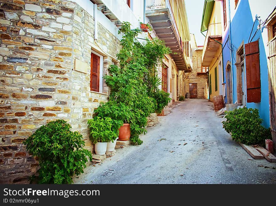 Narrow street in the old town