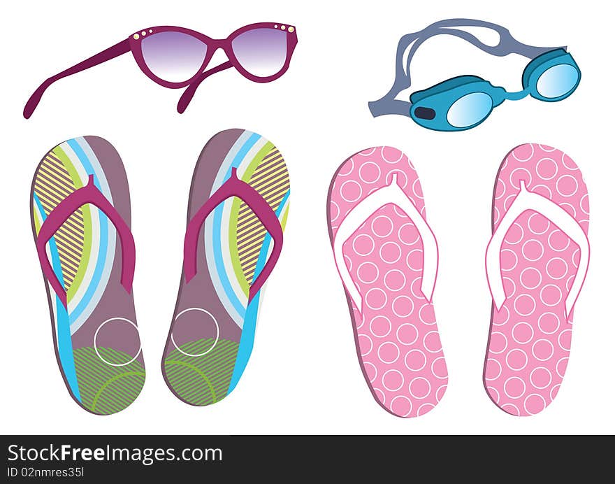 Flip-flops and sunglasses