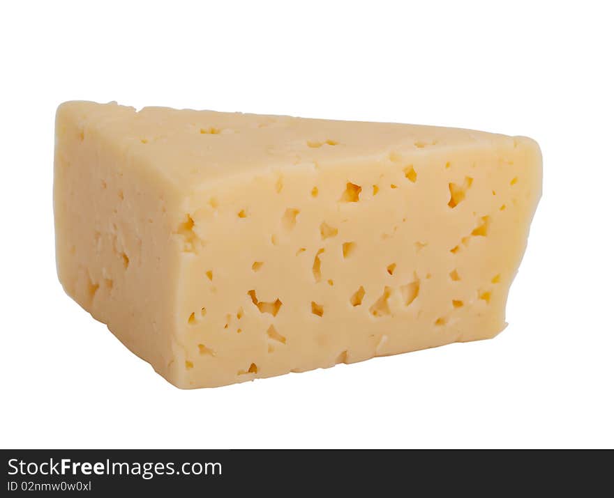 Dutch cheese on a white background