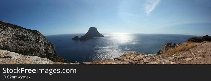 Ibiza Ocean View from a mountain. Ibiza Ocean View from a mountain