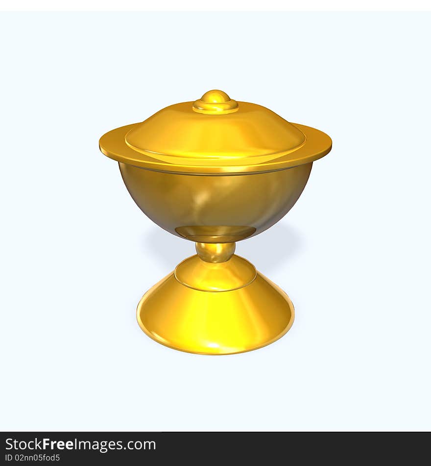 Illustration of golden winner's cup. Illustration of golden winner's cup