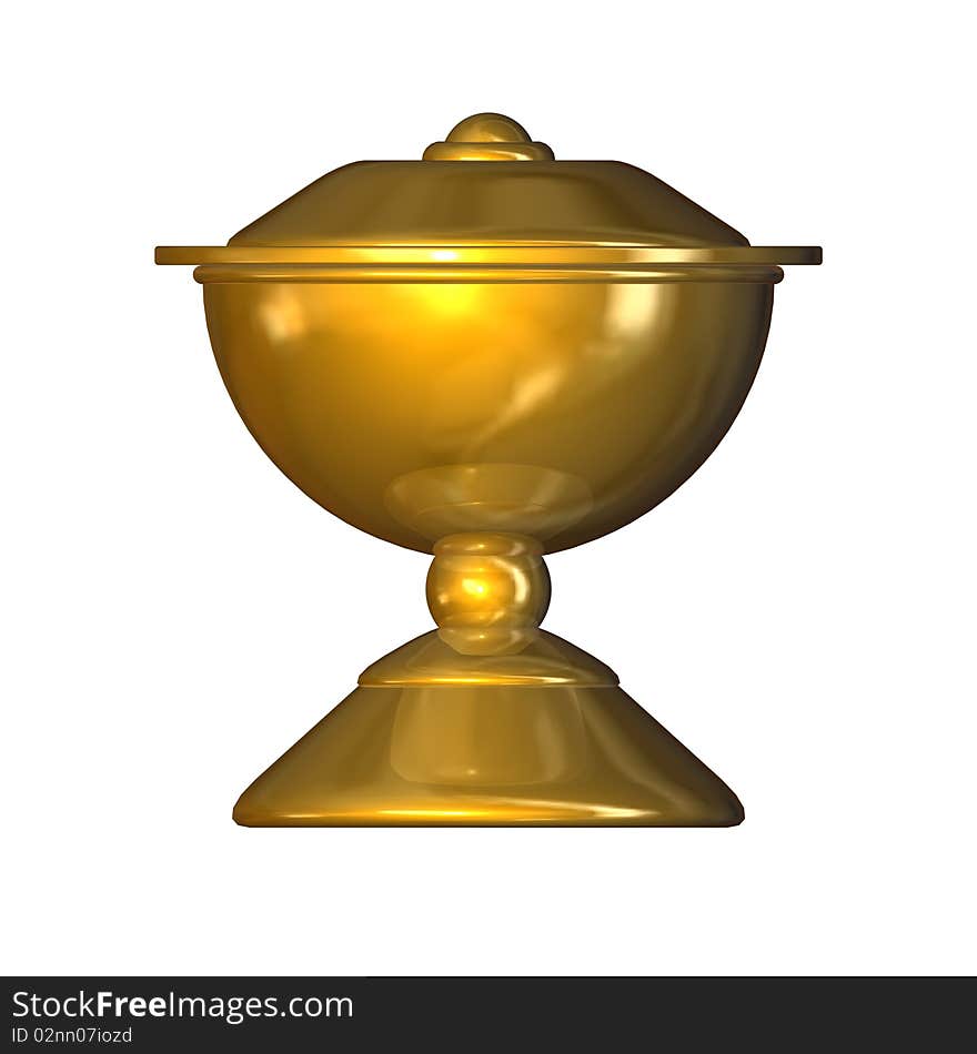 Illustration of golden winner's cup. Illustration of golden winner's cup