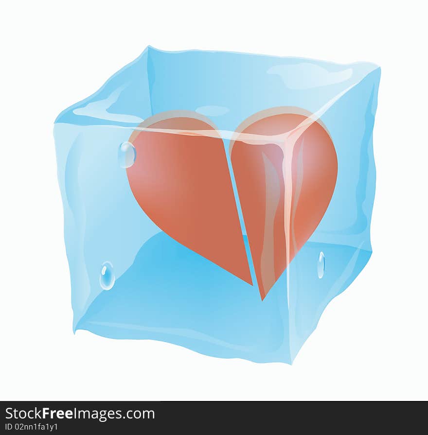 The frozen cube in which the broken heart