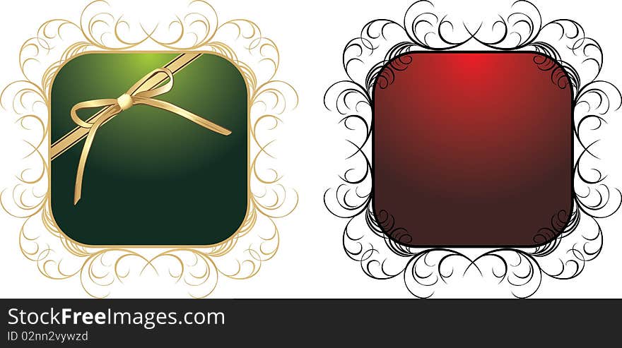 Two patterns for decorative frames. Illustration