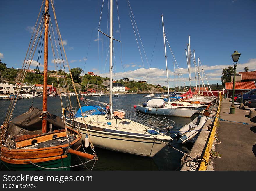 Brevik town in South Norway.