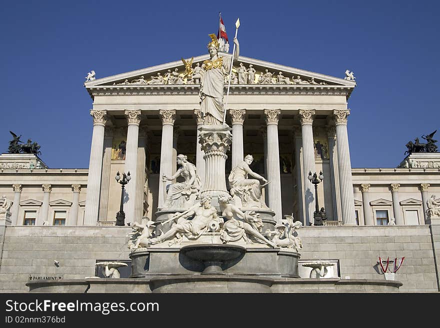 A view from Austrian Parliament in Vienna