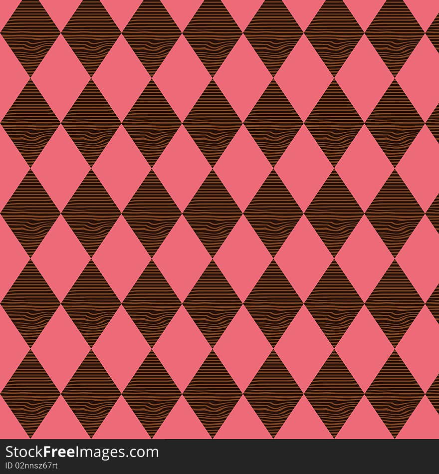 Cute pink and wooden diamond pattern