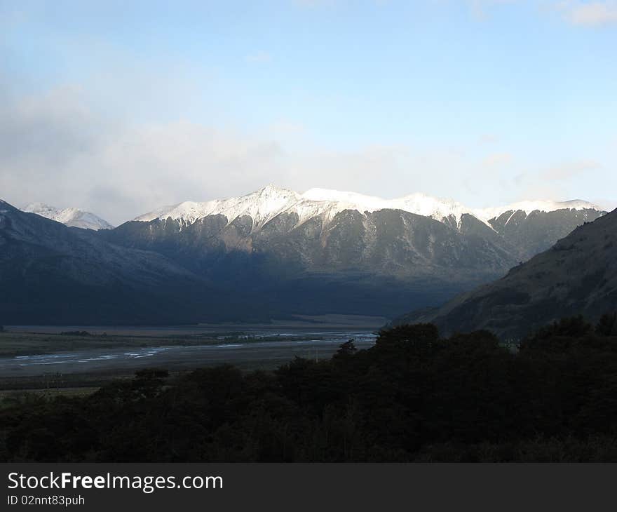 Photo of the New Zealand Alps From Arthur's Pass. Photo of the New Zealand Alps From Arthur's Pass.